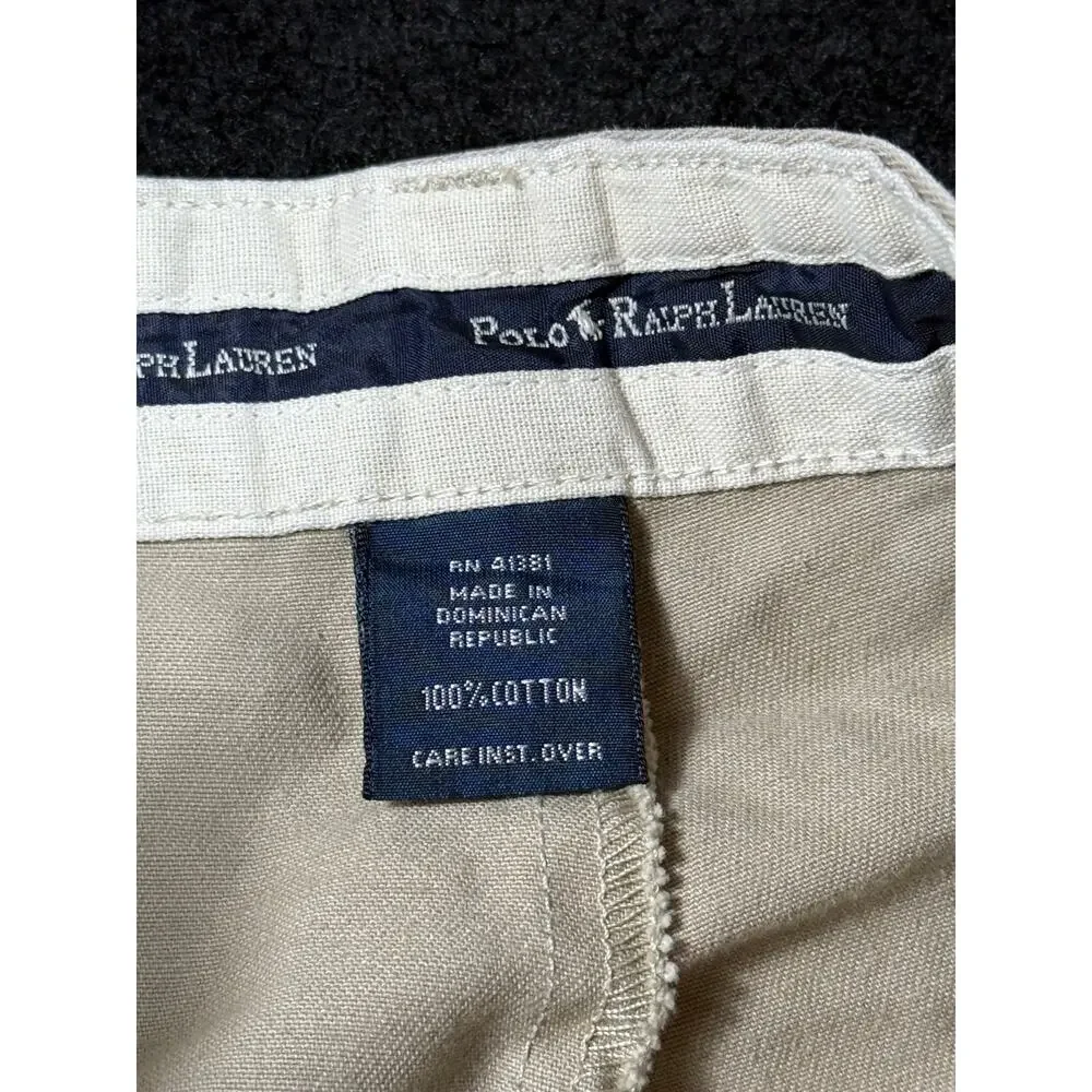 Polo Ralph Lauren Pants Mens 36x32 Andrew Pant Tan Chino Casual Cotton Preppy
